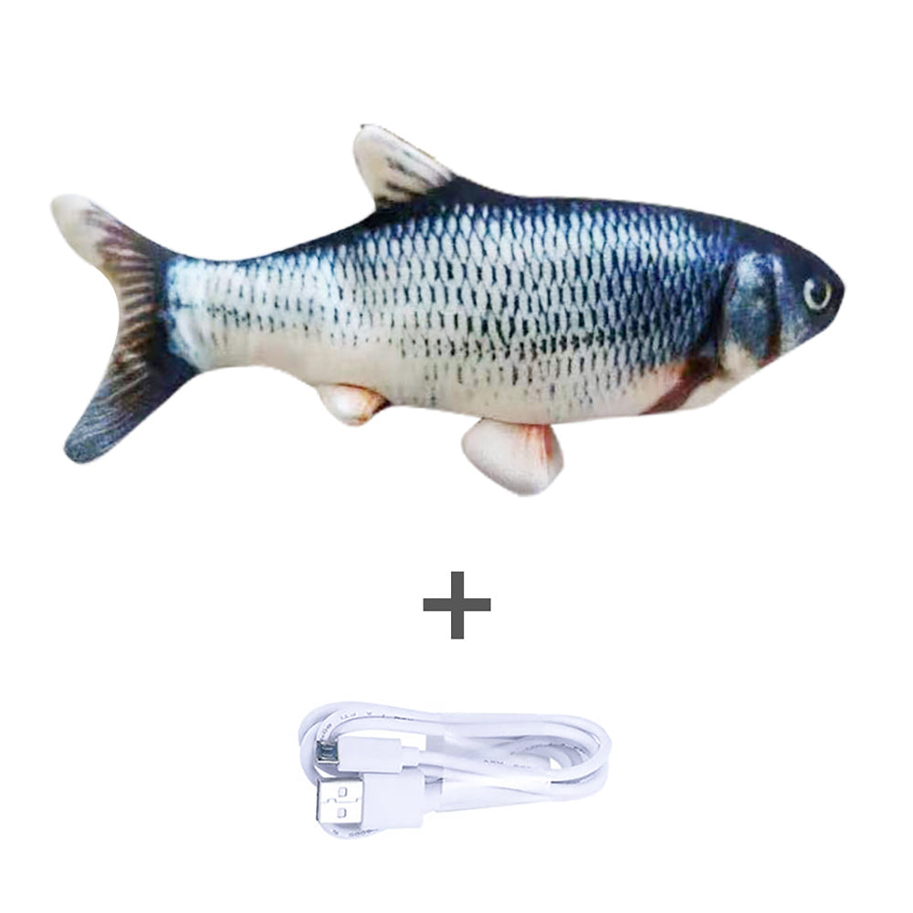 Poisson Électronique Sautillant pour Chat – Jouet Interactif Automatique Sans Herbe à Chat, Rechargeable USB
