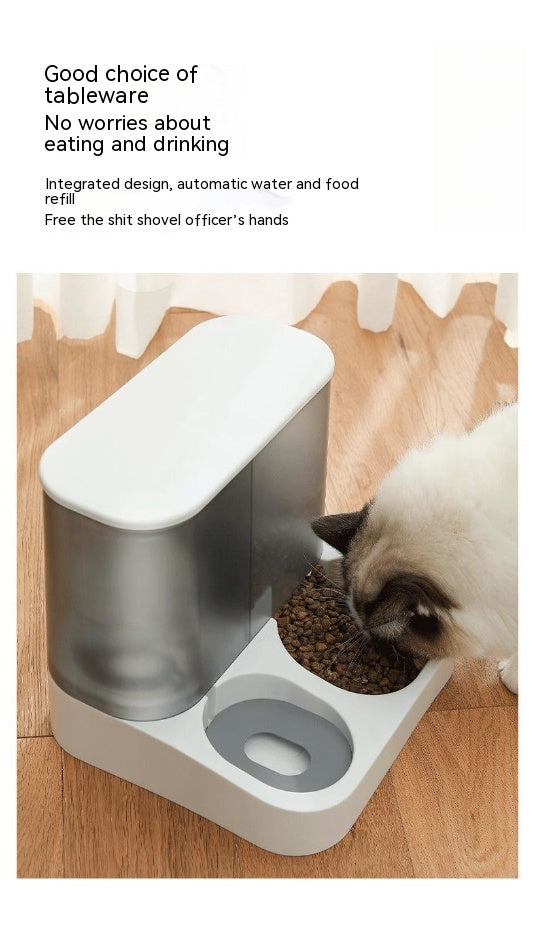 Distributeur Automatique Double — Nourriture & Eau Fraîche pour Animaux Domestiques