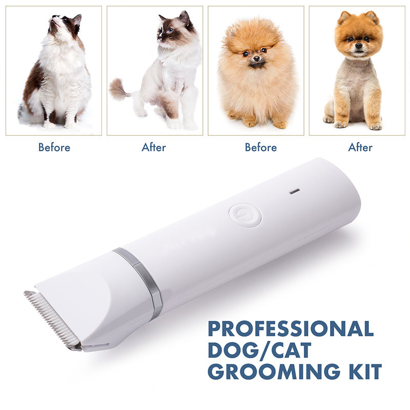 Tondeuse 4-en-1 Rechargeable pour Chiens et Chats – Coupe, Finition et Lime à Griffes Professionnelle