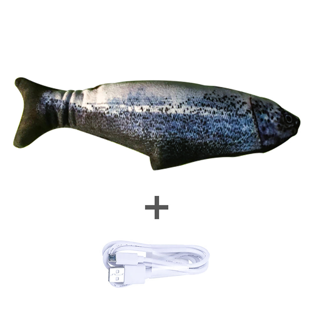 Poisson Électronique Sautillant pour Chat – Jouet Interactif Automatique Sans Herbe à Chat, Rechargeable USB
