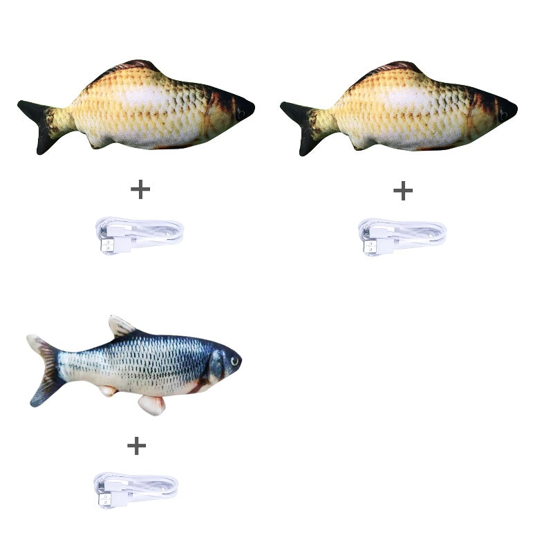 Poisson Électronique Sautillant pour Chat – Jouet Interactif Automatique Sans Herbe à Chat, Rechargeable USB