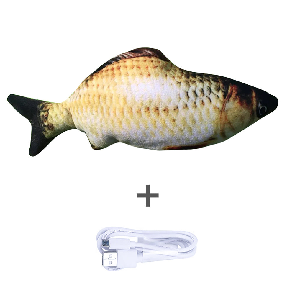 Poisson Électronique Sautillant pour Chat – Jouet Interactif Automatique Sans Herbe à Chat, Rechargeable USB