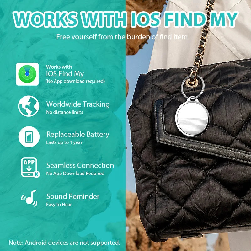 Mini traceur GPS intelligente iTag – Localisation iOS pour animaux