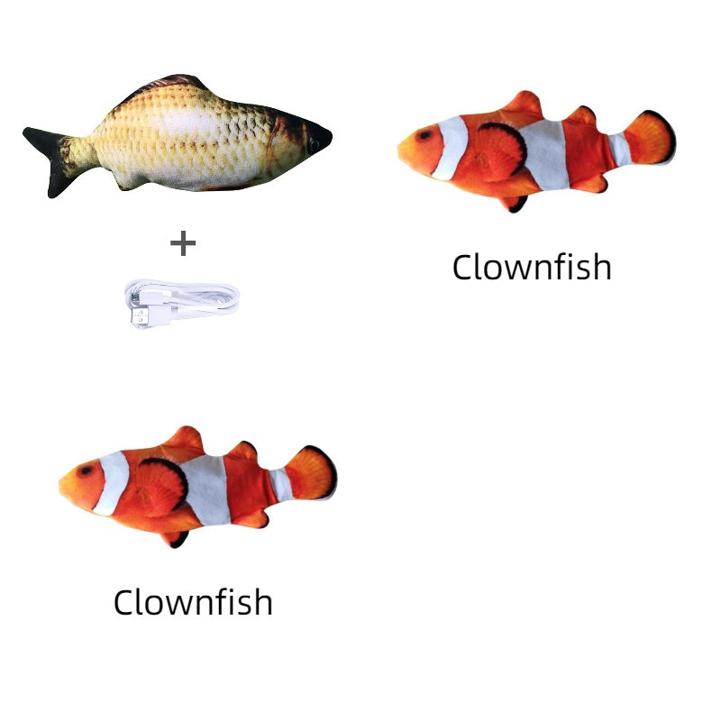 Poisson Électronique Sautillant pour Chat – Jouet Interactif Automatique Sans Herbe à Chat, Rechargeable USB
