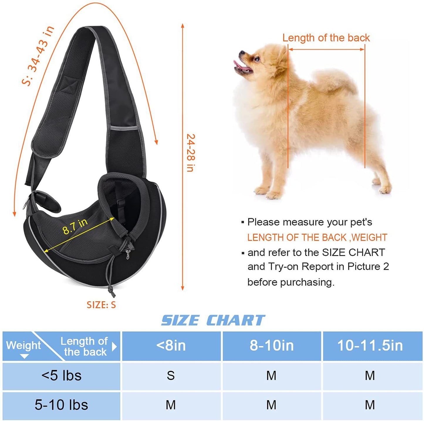 Sac de Transport Bandoulière pour Animaux – Portable, Respirant et Sécurisé pour Chiens et Chats