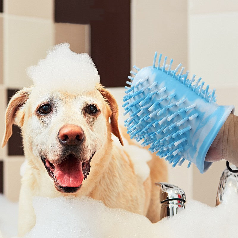 Gant Nettoyeur de Pattes 2-en-1 pour Chiens et Chats – Brosse Douce et Portable