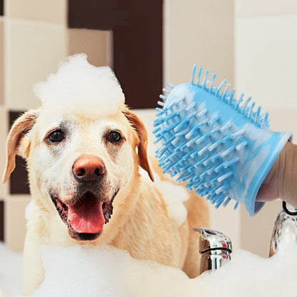 Gant Nettoyeur de Pattes 2-en-1 pour Chiens et Chats – Brosse Douce et Portable