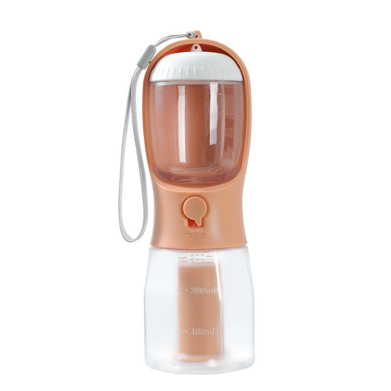 Gourde Multifonction 3-en-1 pour Chien – Eau, Croquettes et Sacs à Déjections – Portable et Pratique