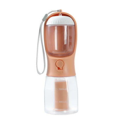 Gourde Multifonction 3-en-1 pour Chien – Eau, Croquettes et Sacs à Déjections – Portable et Pratique