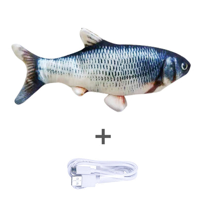 Poisson Électronique Sautillant pour Chat – Jouet Interactif Automatique Sans Herbe à Chat, Rechargeable USB
