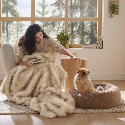 Panier Douillet Antidérapant pour Chien – Rond, Uni et Ultra Moelleux