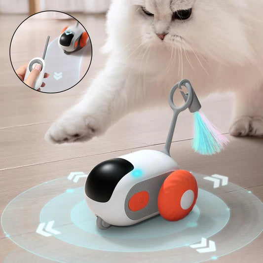 Voiture Interactive Télécommandée pour Chat – Jouet Intelligent Rechargeable pour Chasse et Jeu
