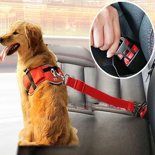 Ceinture de Sécurité Réglable pour Chien et Chat – Harnais de Voiture avec Clip Universel pour Animaux