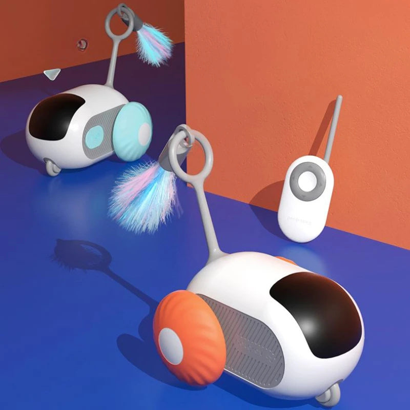 Voiture Interactive Télécommandée pour Chat – Jouet Intelligent Rechargeable pour Chasse et Jeu