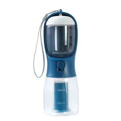 Gourde Multifonction 3-en-1 pour Chien – Eau, Croquettes et Sacs à Déjections – Portable et Pratique
