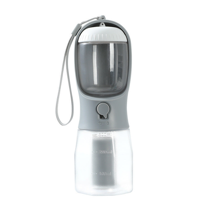 Gourde Multifonction 3-en-1 pour Chien – Eau, Croquettes et Sacs à Déjections – Portable et Pratique