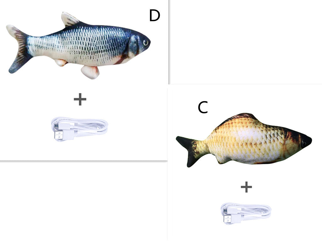 Poisson Électronique Sautillant pour Chat – Jouet Interactif Automatique Sans Herbe à Chat, Rechargeable USB