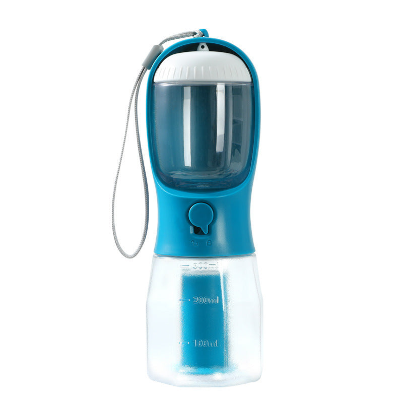 Gourde Multifonction 3-en-1 pour Chien – Eau, Croquettes et Sacs à Déjections – Portable et Pratique