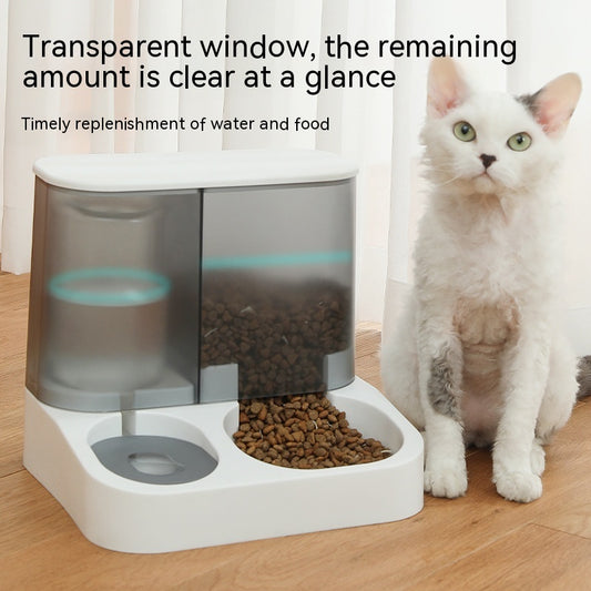 Distributeur Automatique Double — Nourriture & Eau Fraîche pour Animaux Domestiques