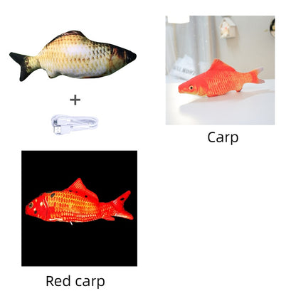 Poisson Électronique Sautillant pour Chat – Jouet Interactif Automatique Sans Herbe à Chat, Rechargeable USB