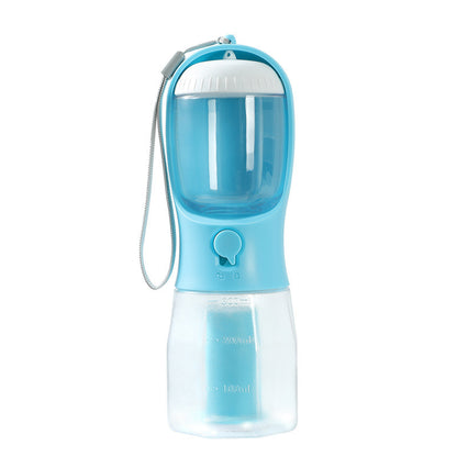 Gourde Multifonction 3-en-1 pour Chien – Eau, Croquettes et Sacs à Déjections – Portable et Pratique