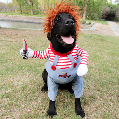 Déguisement d’Halloween pour Chiens et Chats – Costume Drôle et Réglable pour Fêtes et Cosplay