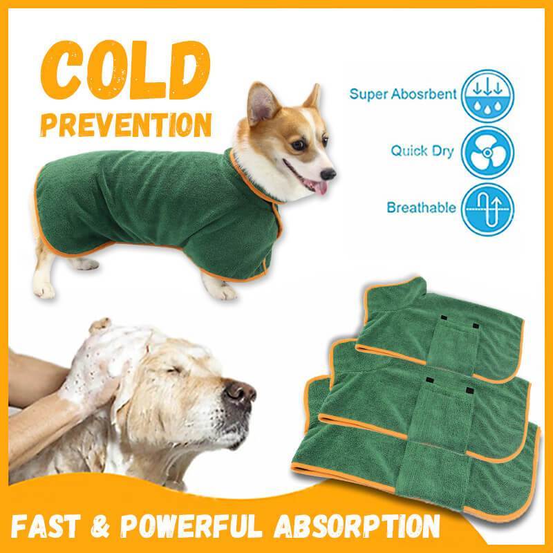 Peignoir Séchage Rapide pour Chien – Microfibre Ultra-Absorbante & Confort Premium