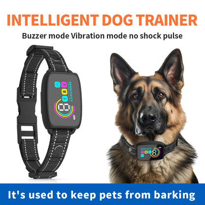 Collier Anti-Aboiement Intelligent pour Chien – Rechargeable, Étanche IP67, Écran HD, Détection AI