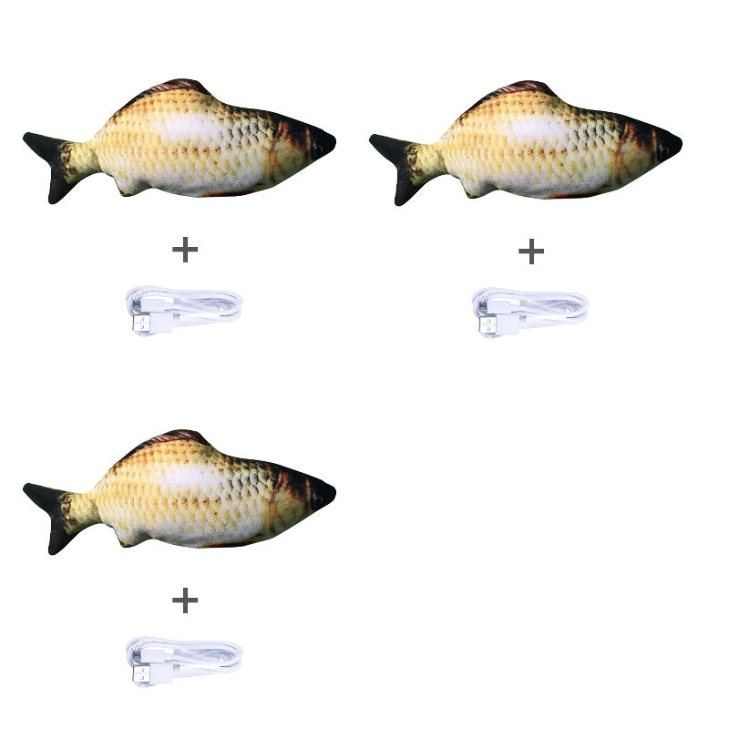 Poisson Électronique Sautillant pour Chat – Jouet Interactif Automatique Sans Herbe à Chat, Rechargeable USB