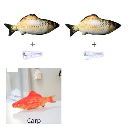 Poisson Électronique Sautillant pour Chat – Jouet Interactif Automatique Sans Herbe à Chat, Rechargeable USB