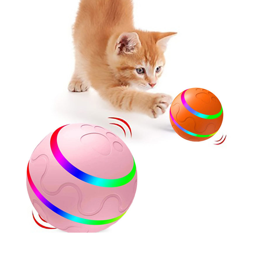 Balle Intelligente Interactive pour Chat – Rotation Automatique, Rechargeable USB, Antichoc et Étanche