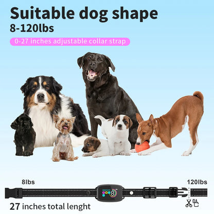 Collier Anti-Aboiement Intelligent pour Chien – Rechargeable, Étanche IP67, Écran HD, Détection AI