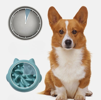 Gamelle Anti-Glouton pour Chiens et Chats – Mangeoire Interactive Anti-Vomissements et Anti-Etouffement