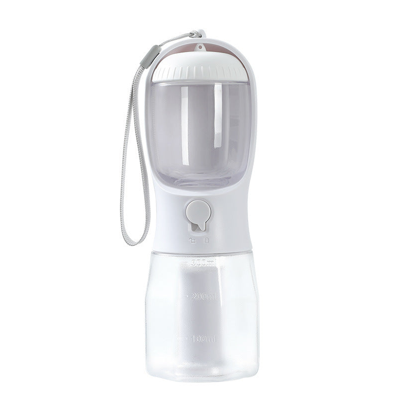 Gourde Multifonction 3-en-1 pour Chien – Eau, Croquettes et Sacs à Déjections – Portable et Pratique