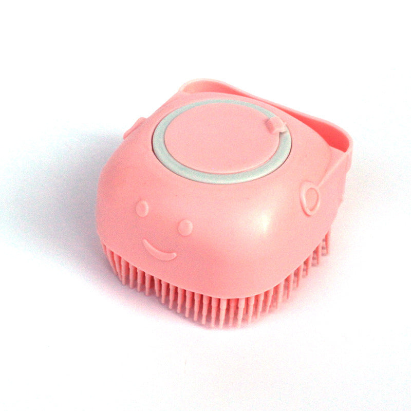 Gant Brosse de Bain en Silicone pour Chiens et Chats – Brosse de Massage Multifonction avec Réservoir de Shampoing