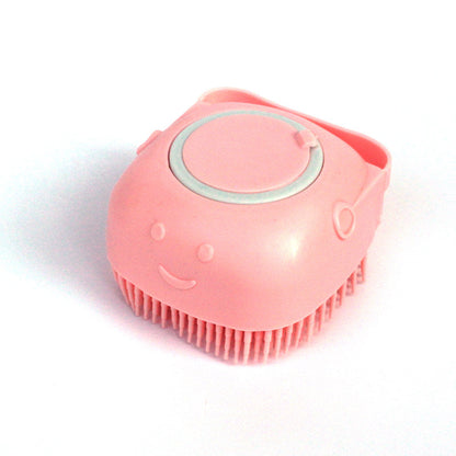 Gant Brosse de Bain en Silicone pour Chiens et Chats – Brosse de Massage Multifonction avec Réservoir de Shampoing