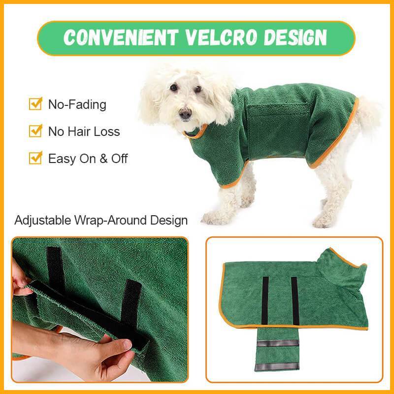 Peignoir Séchage Rapide pour Chien – Microfibre Ultra-Absorbante & Confort Premium