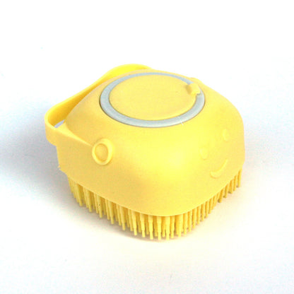 Gant Brosse de Bain en Silicone pour Chiens et Chats – Brosse de Massage Multifonction avec Réservoir de Shampoing