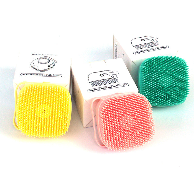 Gant Brosse de Bain en Silicone pour Chiens et Chats – Brosse de Massage Multifonction avec Réservoir de Shampoing