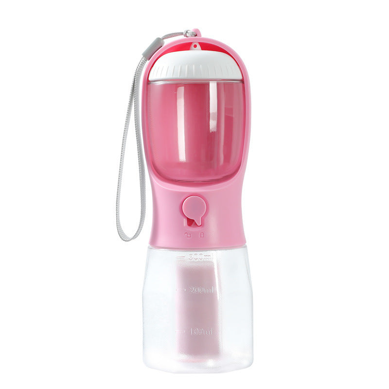 Gourde Multifonction 3-en-1 pour Chien – Eau, Croquettes et Sacs à Déjections – Portable et Pratique