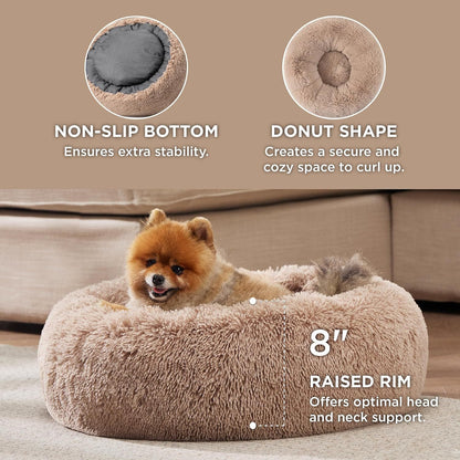 Panier Douillet Antidérapant pour Chien – Rond, Uni et Ultra Moelleux