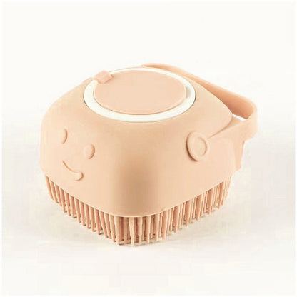Gant Brosse de Bain en Silicone pour Chiens et Chats – Brosse de Massage Multifonction avec Réservoir de Shampoing