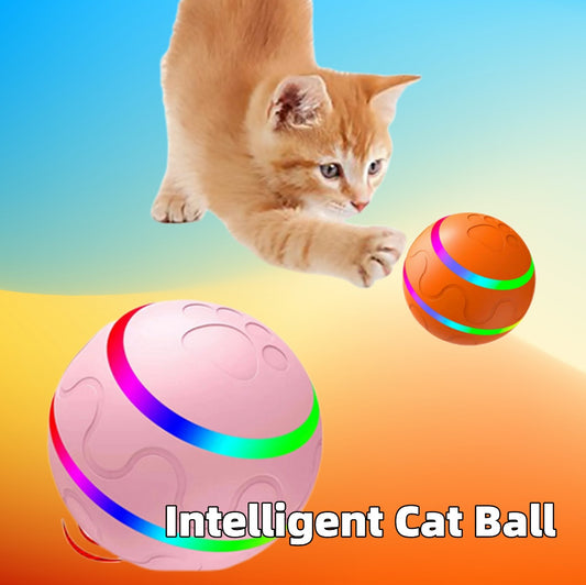 Balle Intelligente Interactive pour Chat – Rotation Automatique, Rechargeable USB, Antichoc et Étanche