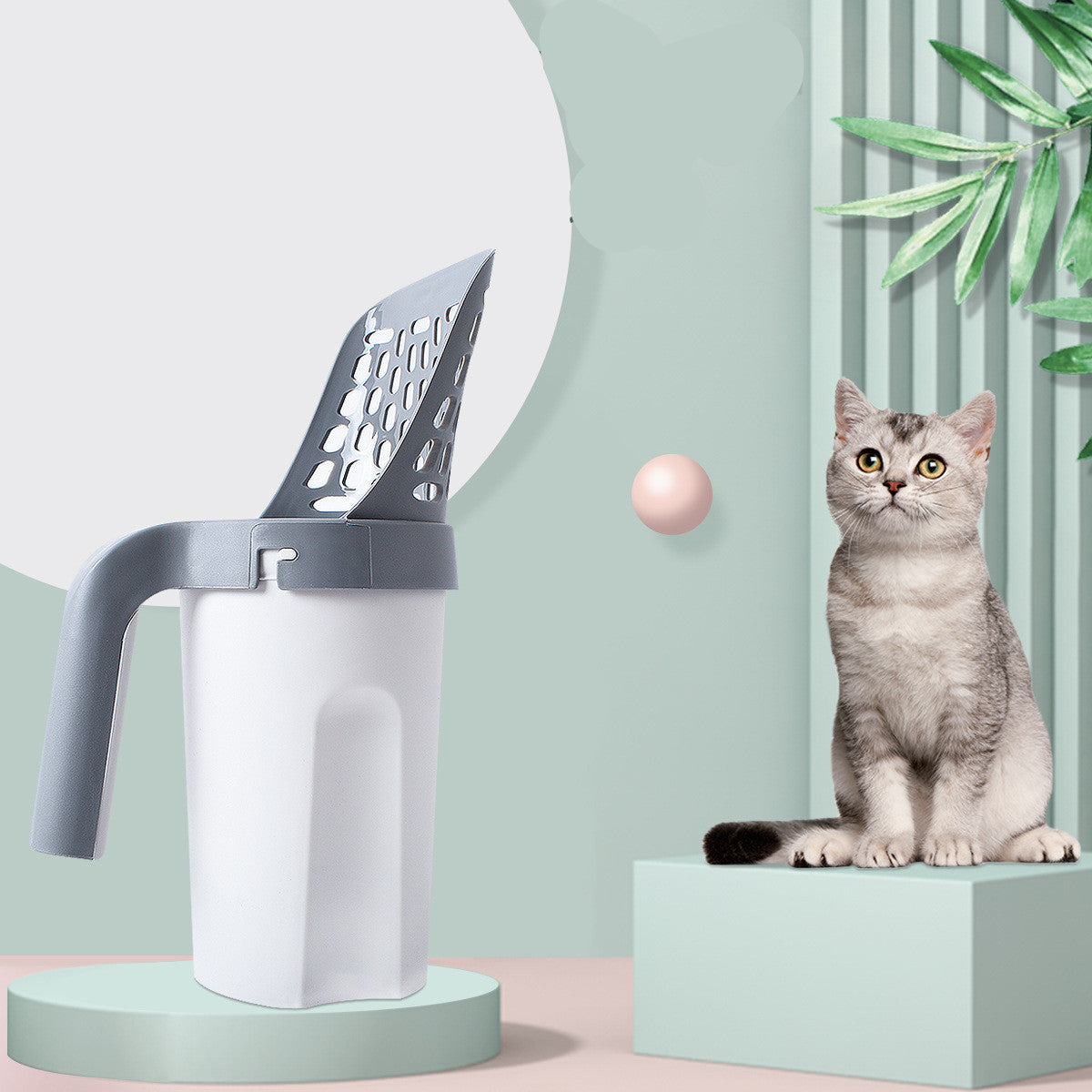 Pelle à Litière avec Bac Intégré – Outil de Nettoyage Pratique et Hygiénique pour Chats