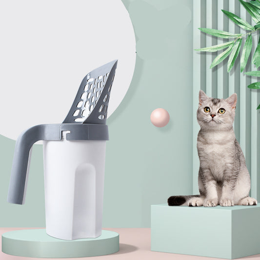 Pelle à Litière avec Bac Intégré – Outil de Nettoyage Pratique et Hygiénique pour Chats