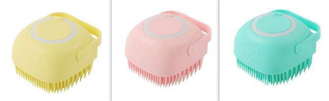 Gant Brosse de Bain en Silicone pour Chiens et Chats – Brosse de Massage Multifonction avec Réservoir de Shampoing