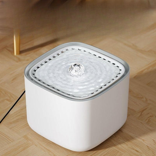 Fontaine à eau blanche pour chat avec filtre circulant 3L 